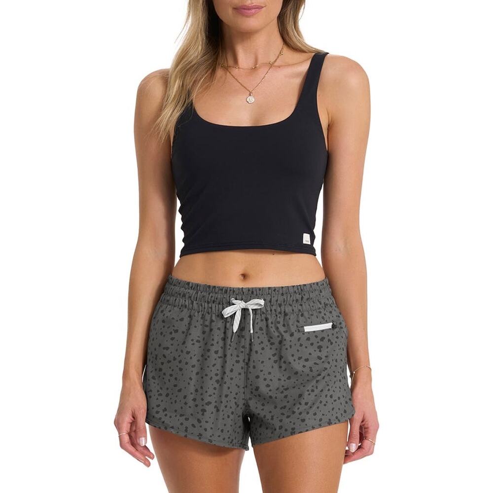 Vuori Black Cropped Tank Top